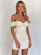 שמלת מיני נקודות דגם - עדי