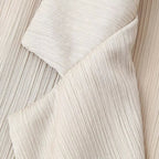 חליפת שני חלקים בד קרפ מבריק נעים מכנסיים ארוכים ובלייזר - ריקה