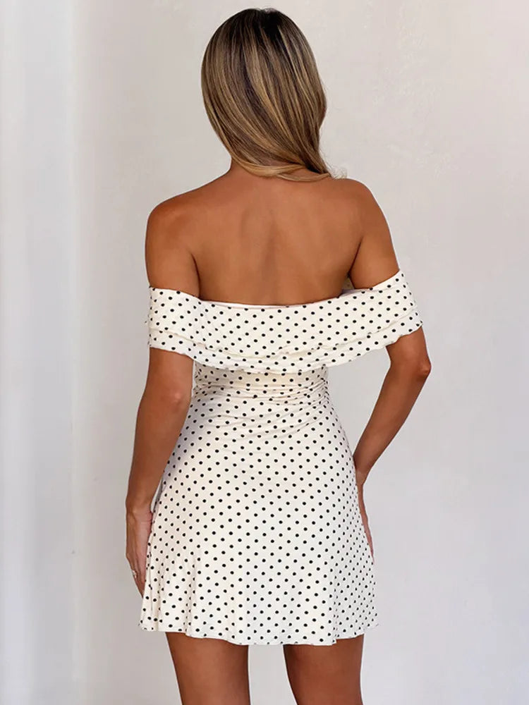 שמלת מיני נקודות דגם - עדי