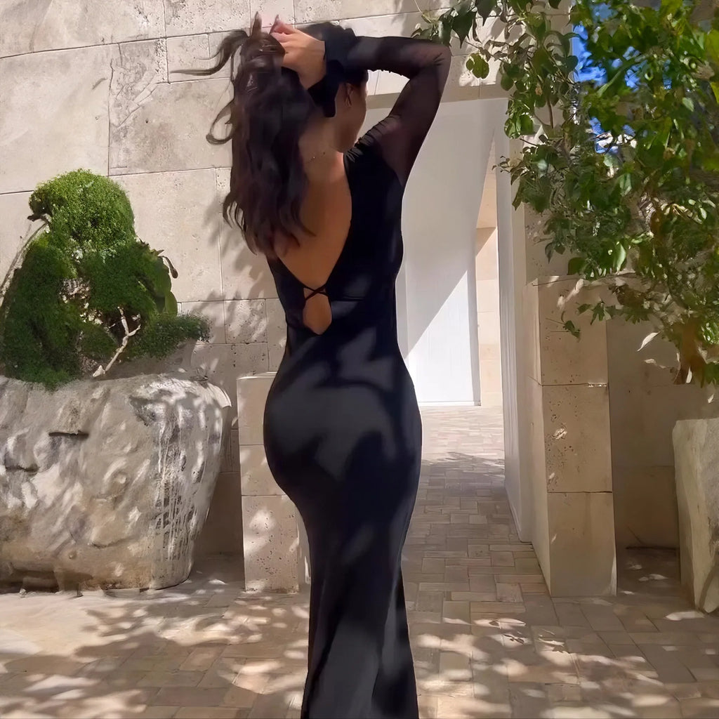 שמלת מקסי דגם - גבי