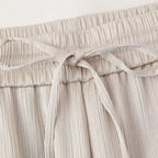 חליפת שני חלקים בד קרפ מבריק נעים מכנסיים ארוכים ובלייזר - ריקה