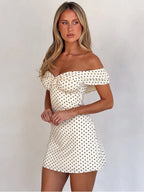 שמלת מיני נקודות דגם - עדי