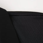 חליפת שני חלקים בד קרפ מבריק נעים מכנסיים ארוכים ובלייזר - ריקה