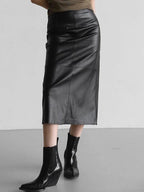 Nellie חצאית דמוי עור